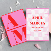 Bold Pink Red Wedding