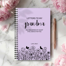Floral Line Art Grief Journals