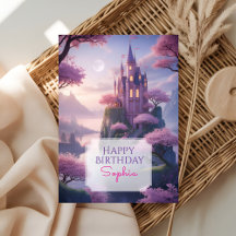 Dreamy Fairytale Castle Birthday Card