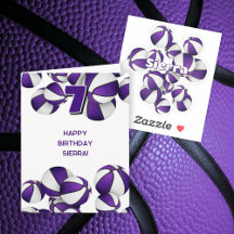 Basketball birthday celebration Purple