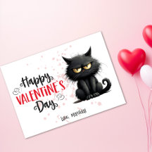 Valentines Day Black Cat 