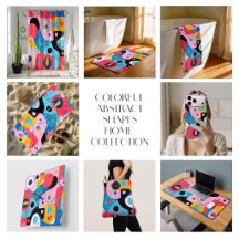 Bright colors whimsical shapes modern design