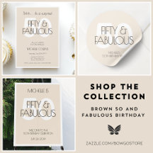 50 and Fabulous Birthday Party Supplies Gift Ideas