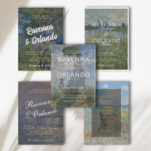 Claude Monet Fine Art   Wedding Invitations
