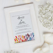 Rainbow Wedding Decor & Stationary