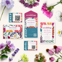 Bright and Bold Boho Retro Floral Wedding