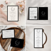 Classic Monogram Wreath Wedding