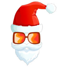 Funny Santa Face Retro Sunglasses