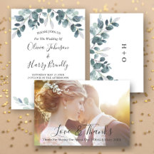 Chic Watercolor Eucalyptus Bloom Wedding 