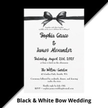 Black & White Bow Wedding