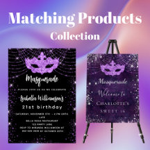 Masquerade birthday - purple 