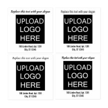 Business Stamps with Logo, Slogan, and Address