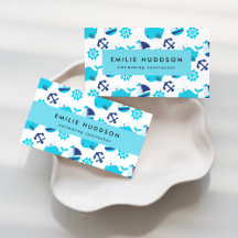 Blue Whales Business Cards Collection