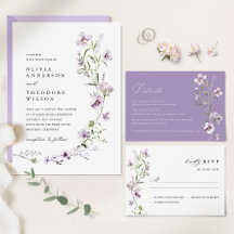 Lavender Wildflower Floral Wedding Suite