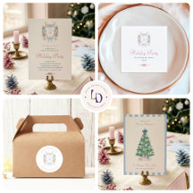 Preppy Classic Pastel Christmas Party
