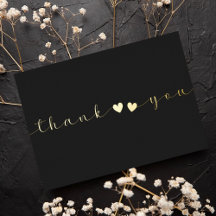 Minimalist Real Foil Thank You Cards