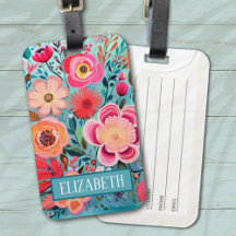 Colorful Monogram Floral Travel Accessories