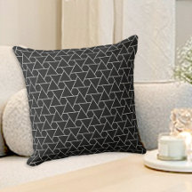 Black patterned pillow