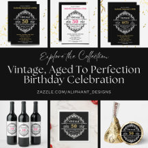 Vintage, Aged to Perfection Birthday Celebration