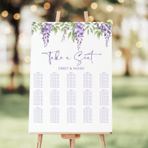 Purple Wisteria Country Carden Watercolor Wedding