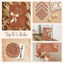 Terracotta + Sand Bow Bridal Shower