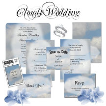Clouds Wedding Invitation Suite