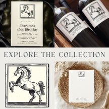 Vintage Style Horse Equestrian Birthday Collection