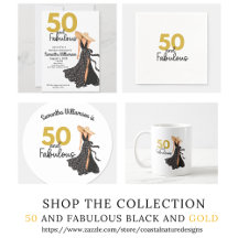 50 and Fabulous Black and Gold Collection