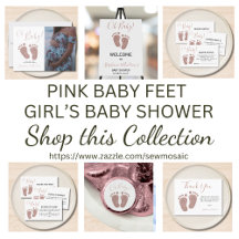 Oh Baby Pink Feet Couple's Baby Shower Collection