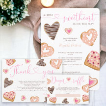 A little sweetheart valentine donuts baby shower 