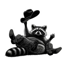 Howdy Raccoon – Fun Rustic Western Charm