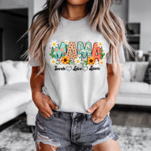 Floral Mama Design with Personalized Kids Names