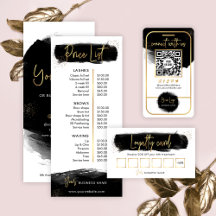 Black & Gold Watercolor Chic Modern Business