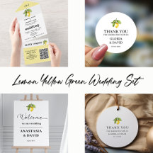Yellow Lemon Wedding Set