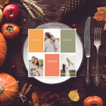 Modern Family Collage Photo Happy Thanksgiving 