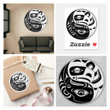 Haida Thunderbird Black And White Eagle Circle