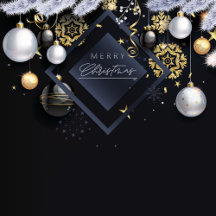 Modern Diamond Moody Navy & Black Merry Christmas