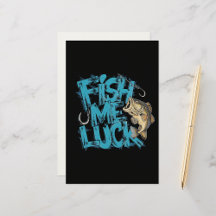 Fish Me Luck Graffiti Fishing Design