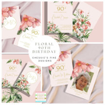 Female Adult Floral Milestone Birthdays 