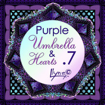 PURPLE UMBRELLA & Hearts .7
