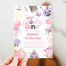 One Spooky Babe Cute Halloween Ghost 1st Birthday