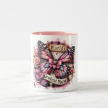 Personalized Happy Mother's Day Butterfly Mugs