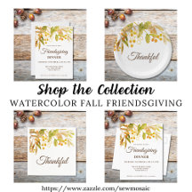 Watercolor Fall Foliage Friendsgiving Collection