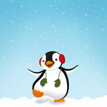 Penguin Winter Illustration