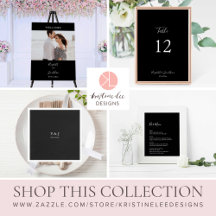 Black Wedding Minimalist Elegant Simple