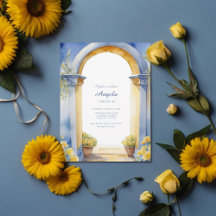 Beautiful archway view on mediterranean sea