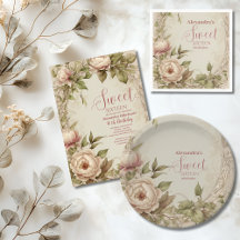 Soft Pastel Floral Watercolor Sweet 16