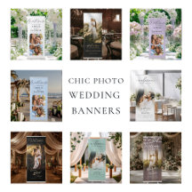 Modern Custom Photo Wedding Banner Collection