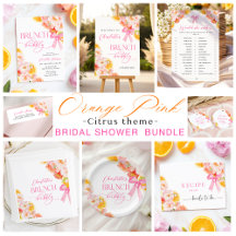 Orange & Pink Floral Bridal Shower