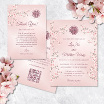 Dusty Pink Cherry Blossom Chinese Wedding